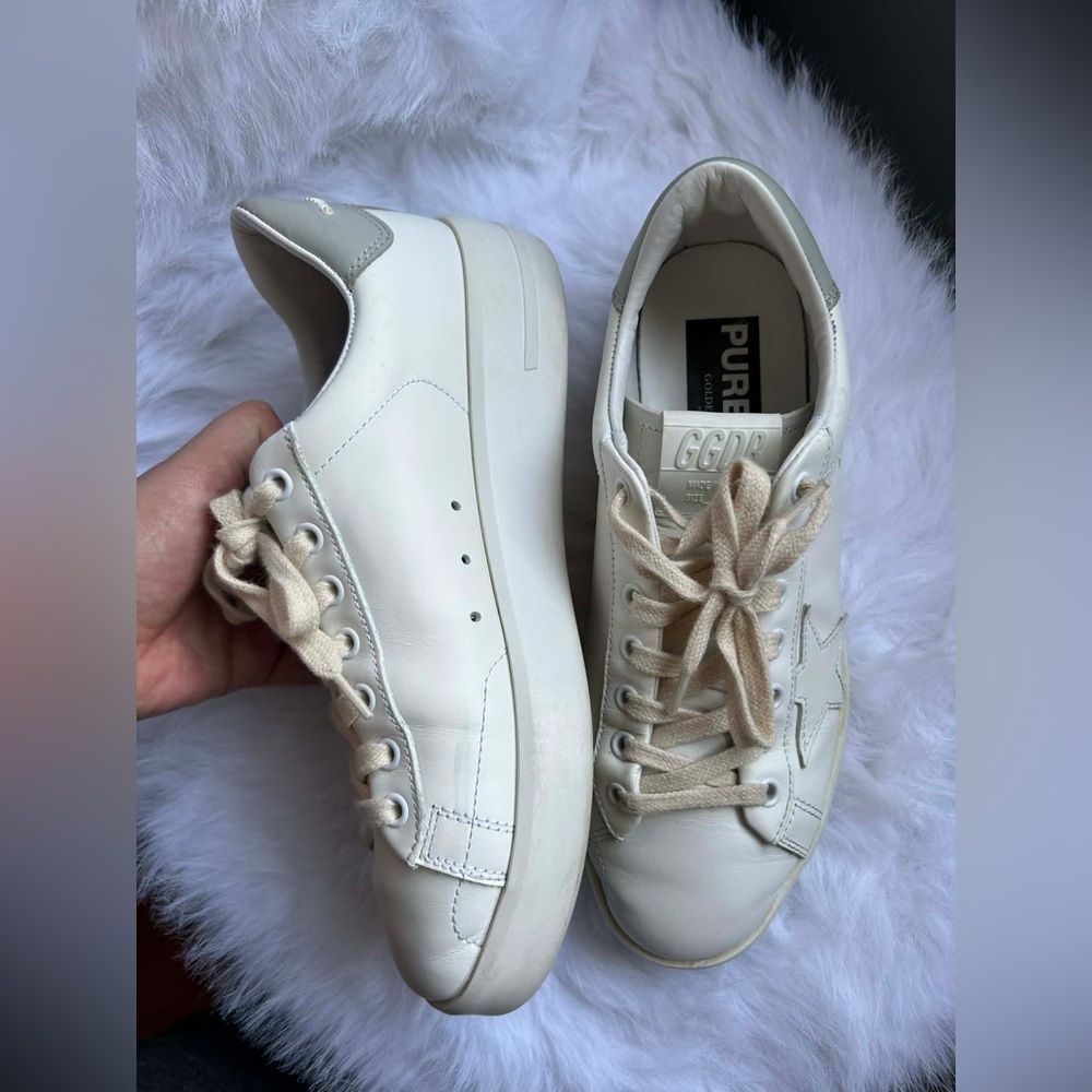 Golden Goose Off-White Star-Accent Platform Sneakers - Picture 4 of 7